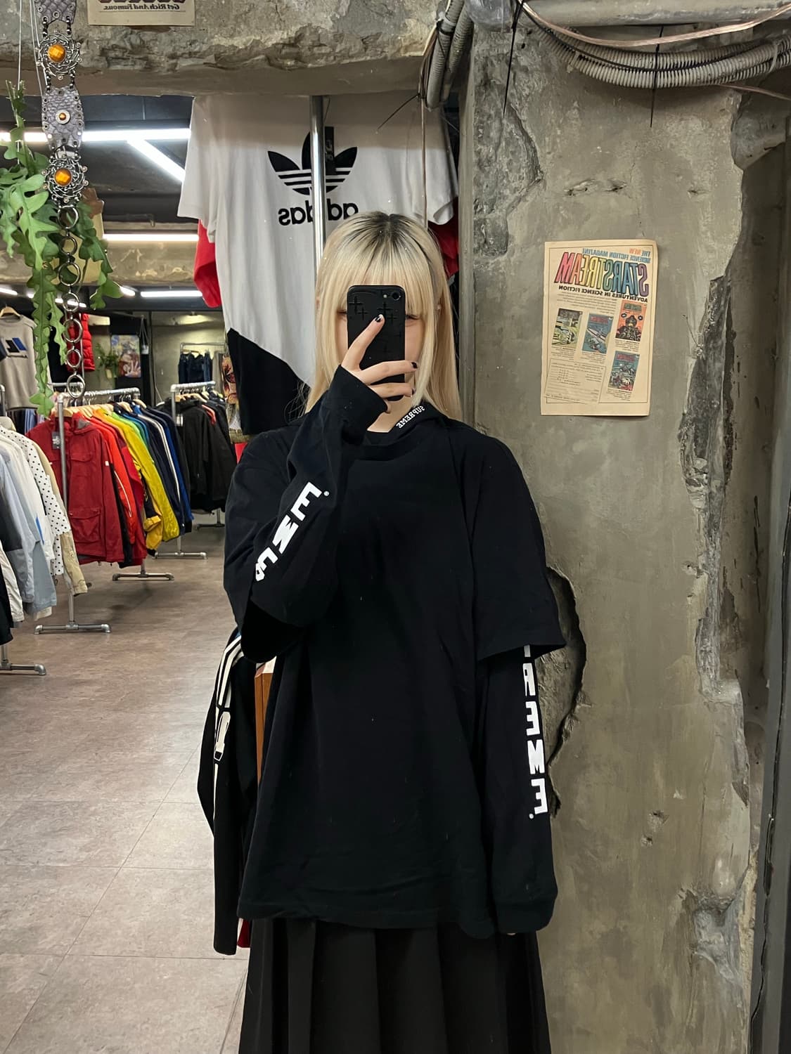 슈프림 후드 긴팔티셔츠 블랙 L   #csz1803 상품이미지2