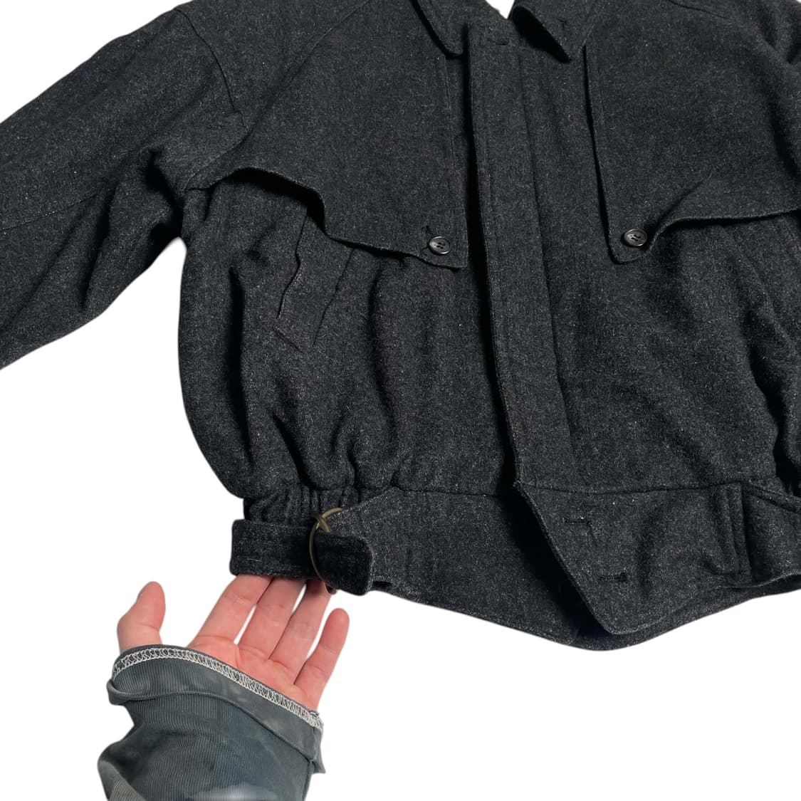 90's zacken 울 블렌드 봄버 상품이미지5