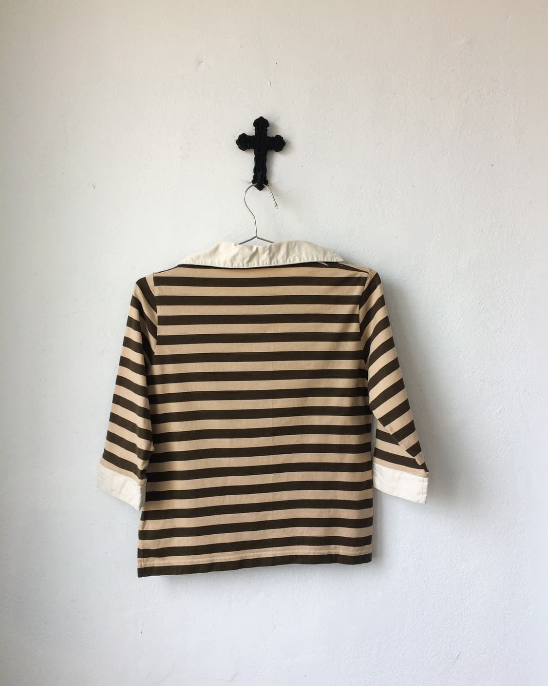 Button point stripe pattern top 상품이미지3