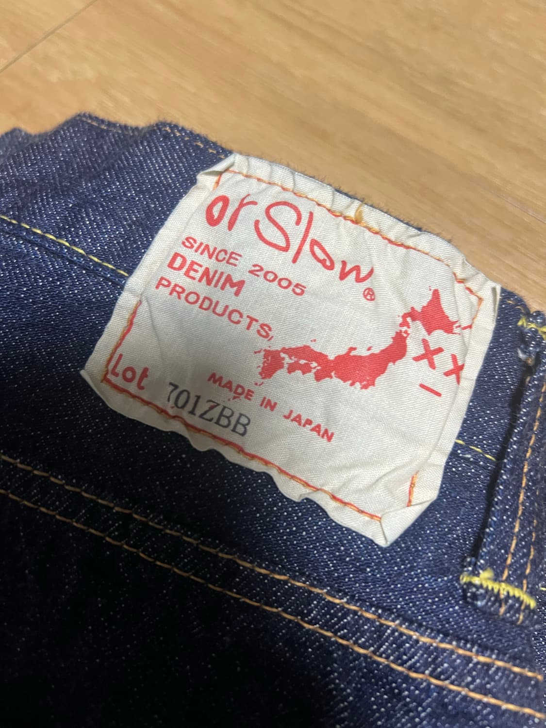 orslow x beams boy monroe 먼로 팬츠 인디고 상품이미지4