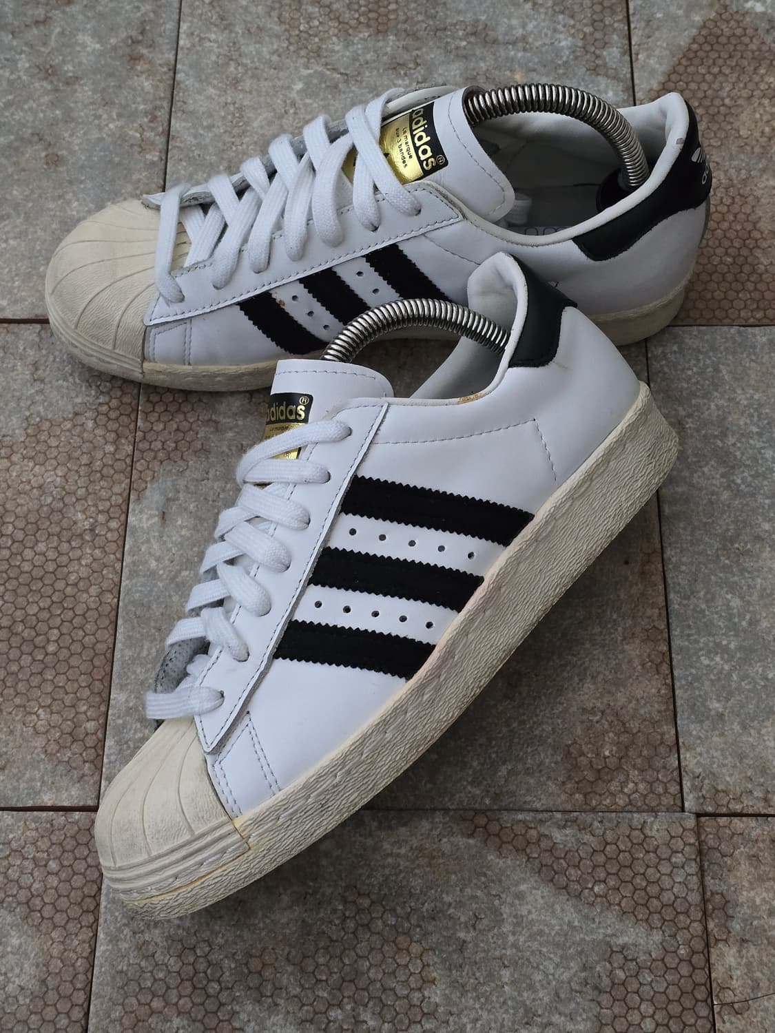 (225)아디다스 슈퍼스타 80s 화이트 블랙 상품이미지4