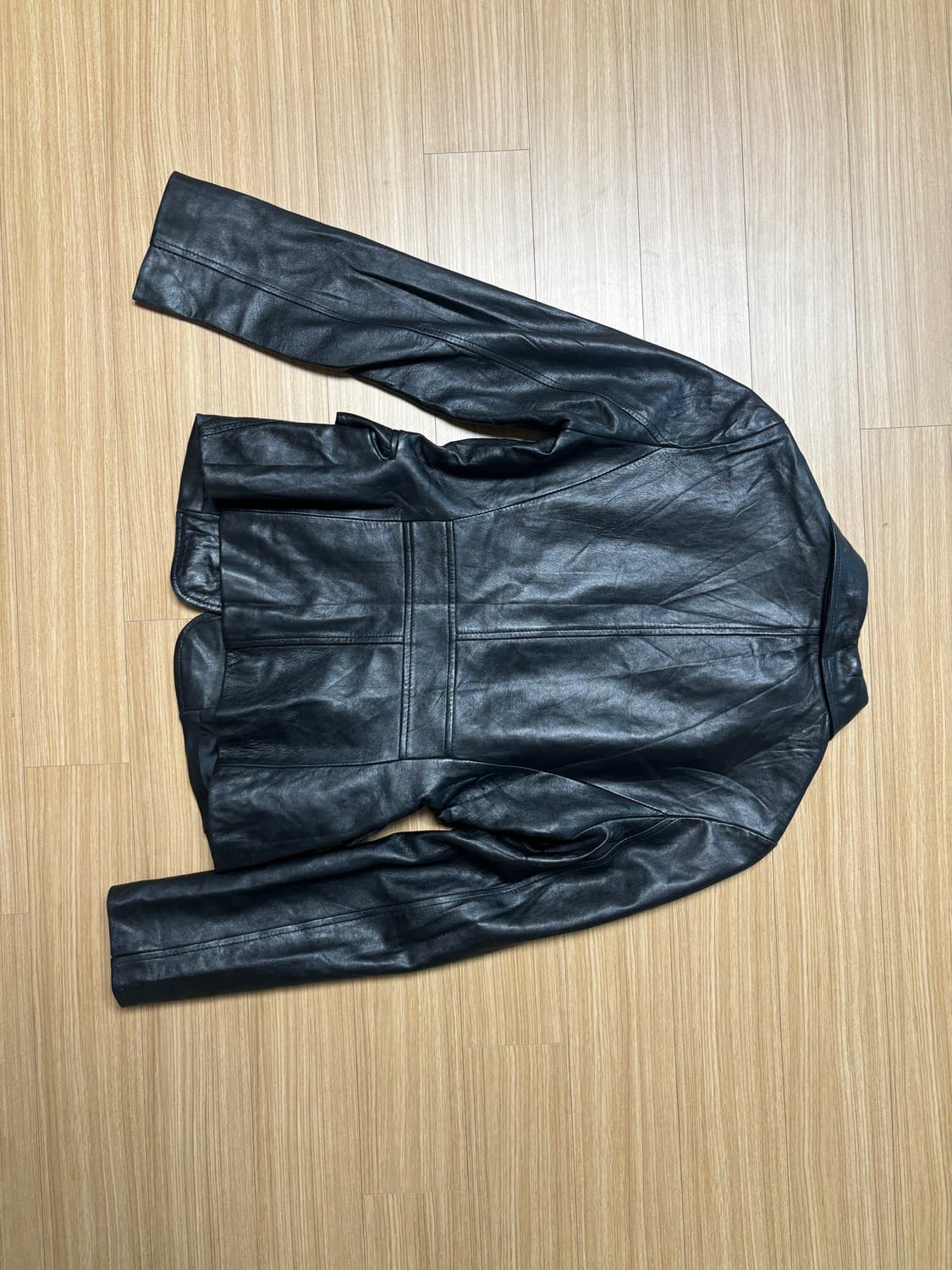 슬림핏 양가죽 레더 블레이저 자켓 상품이미지4