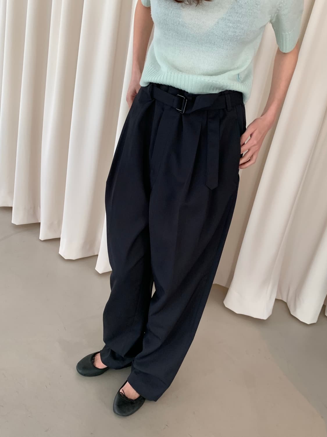 "Lemaire" two-tuck wide Slacks 상품이미지2