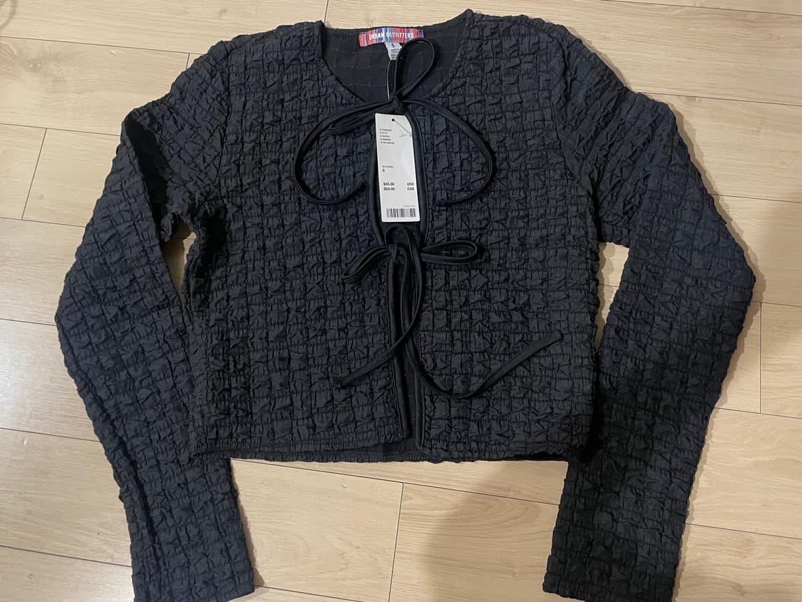 어반아웃피터스 블랙 리본 가디건 새상품 s 상품이미지1