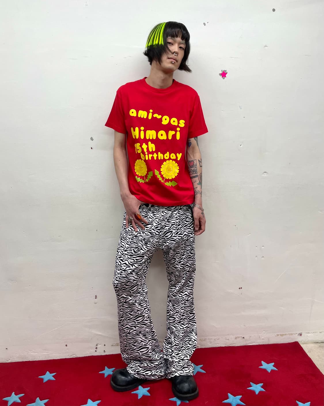 Happy Birthday Dandelion Red T-shirt  상품이미지5