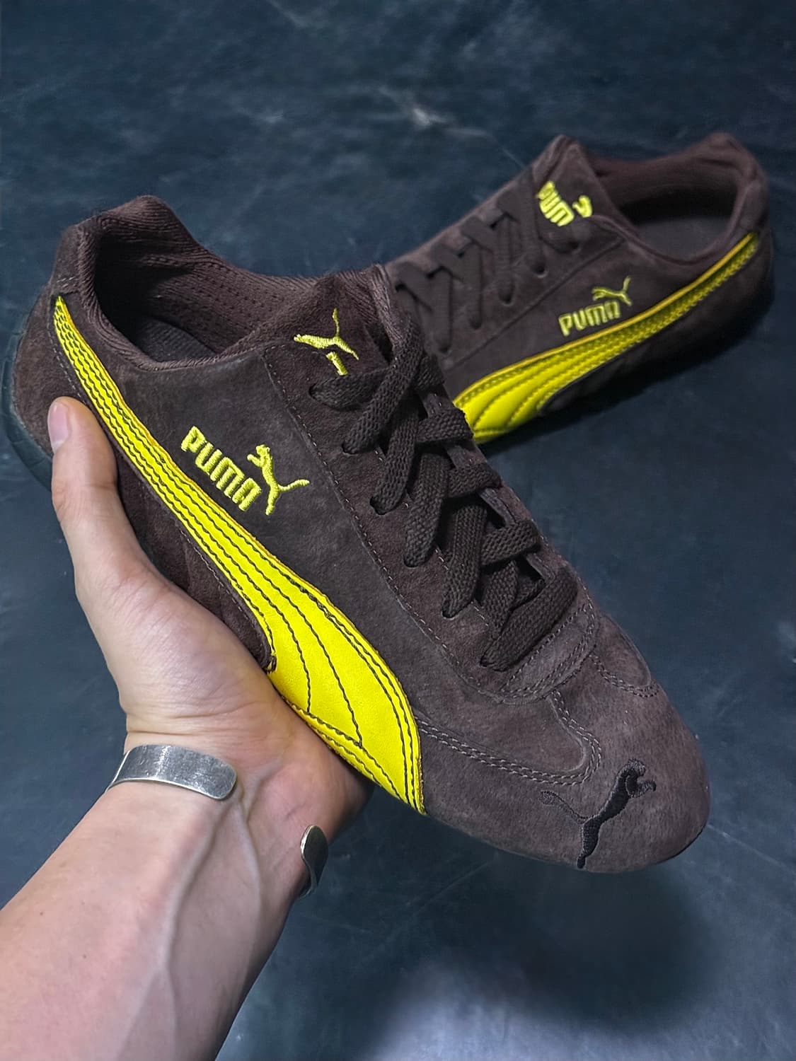 PUMA 푸마 퓨마 스피드캣 브라운 갈색 옐로우 노랑 스웨이드 240 상품이미지1