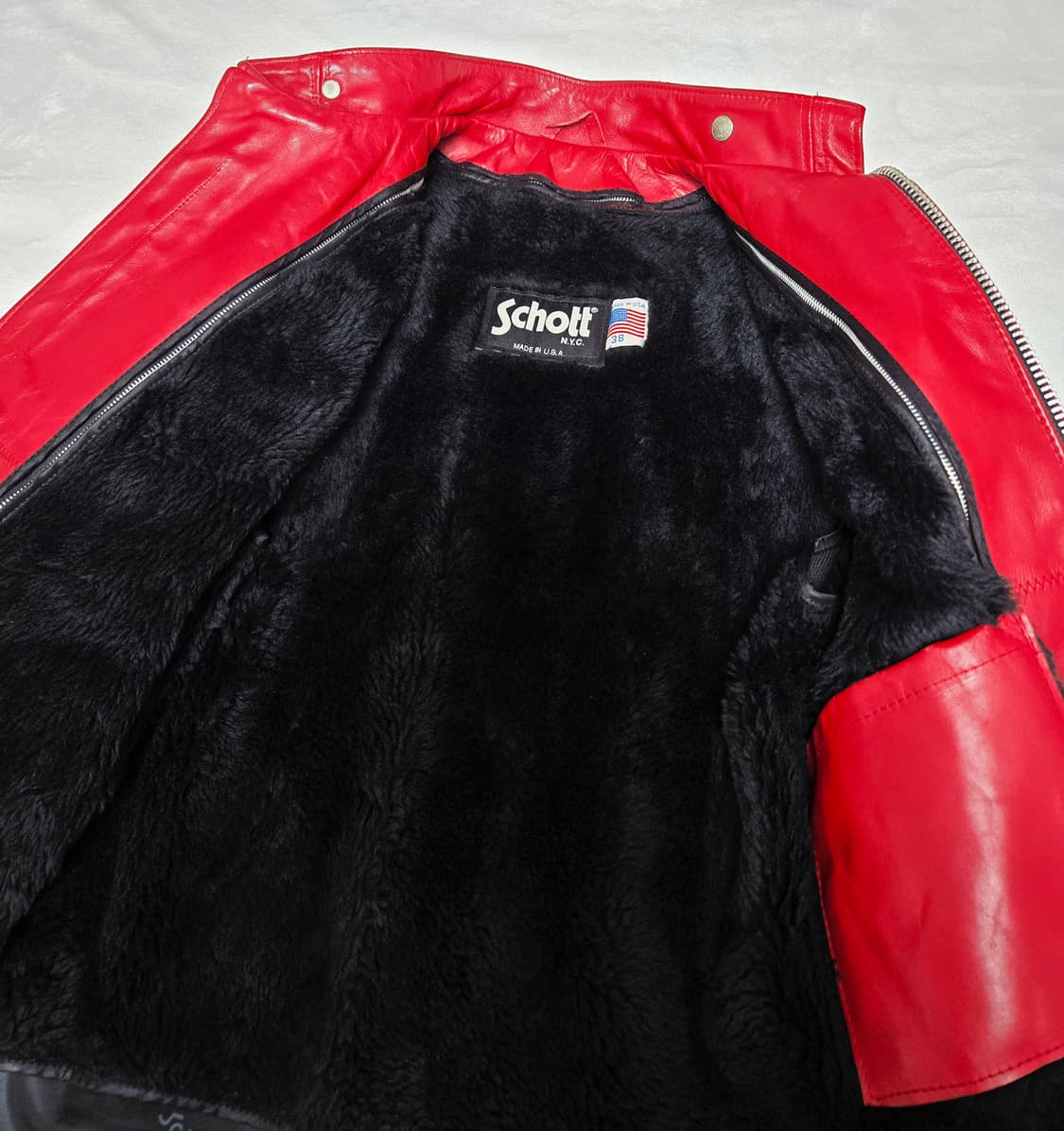 Schott 쇼트 641 Cafe Racer 38 Red 상품이미지5