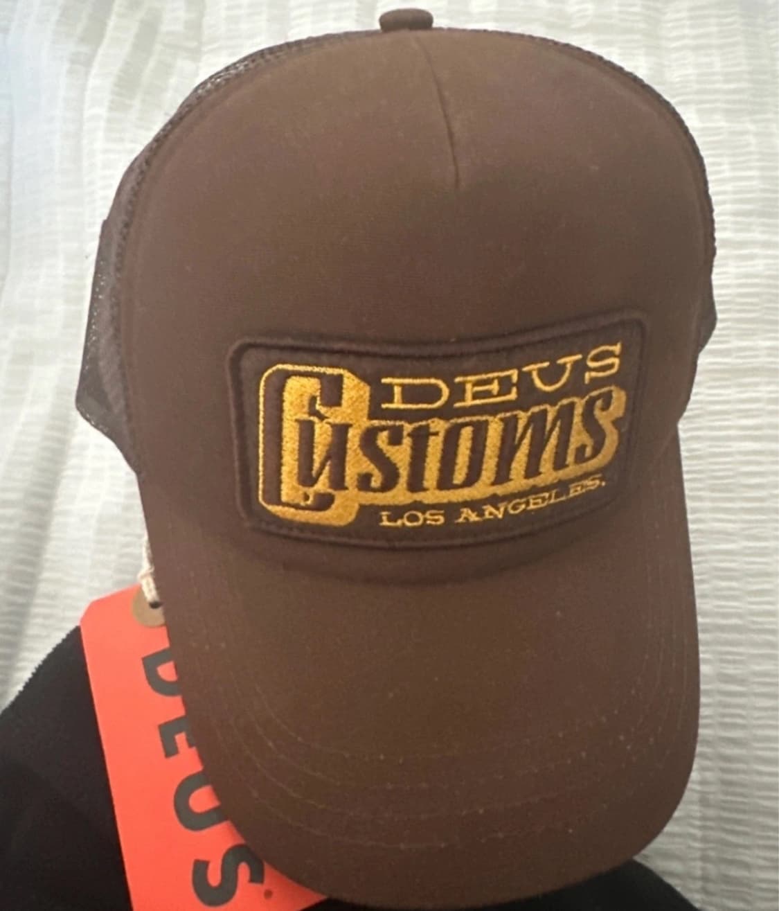 데우스 볼캡 엑스마키나 스트라이프 트러커 브라운 상품이미지2