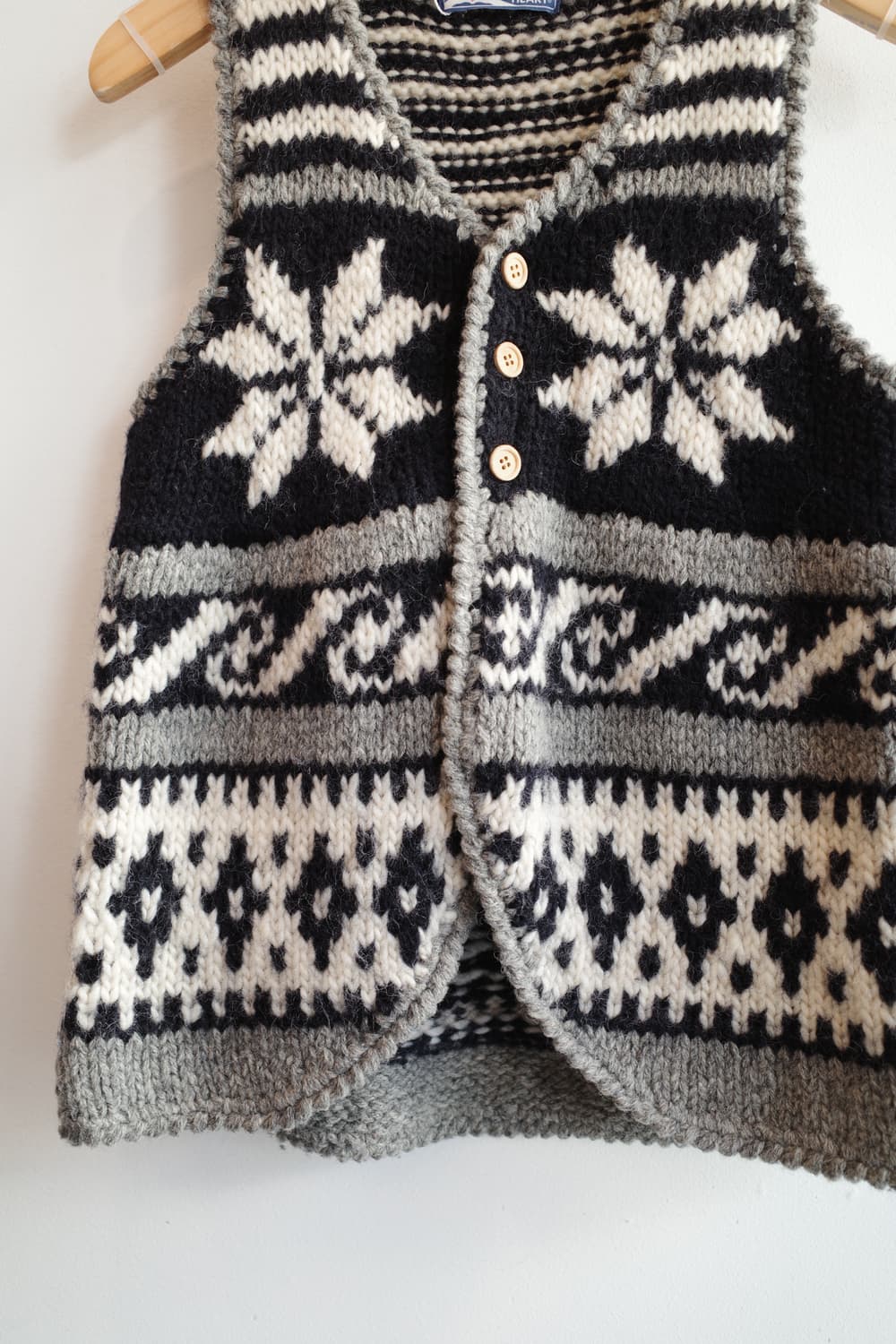 BEAMS HEART 빔즈 울 패턴 베스트  상품이미지4