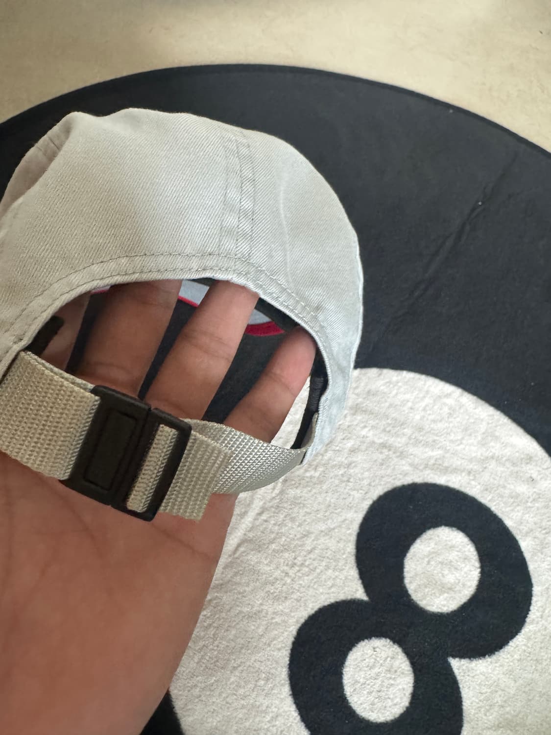 Supreme Visor Logo Camp Cap Light Grey - 상품이미지4