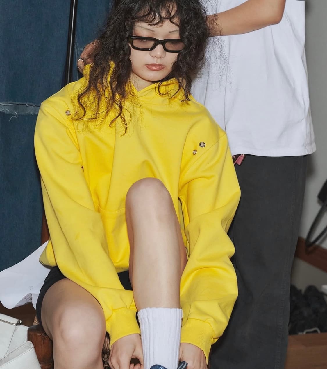 플리즈프로젝트 투웨이지퍼 옐로우 후드티 상품이미지1