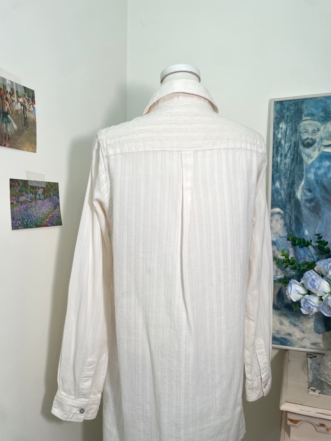 EARTH pink ivory lace cotton shirt opc 상품이미지4