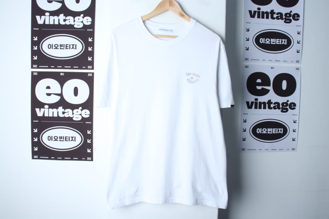(L-XL) 커버낫 반팔 티셔츠 백프린팅 화이트 올드스쿨-H32076 상품이미지2