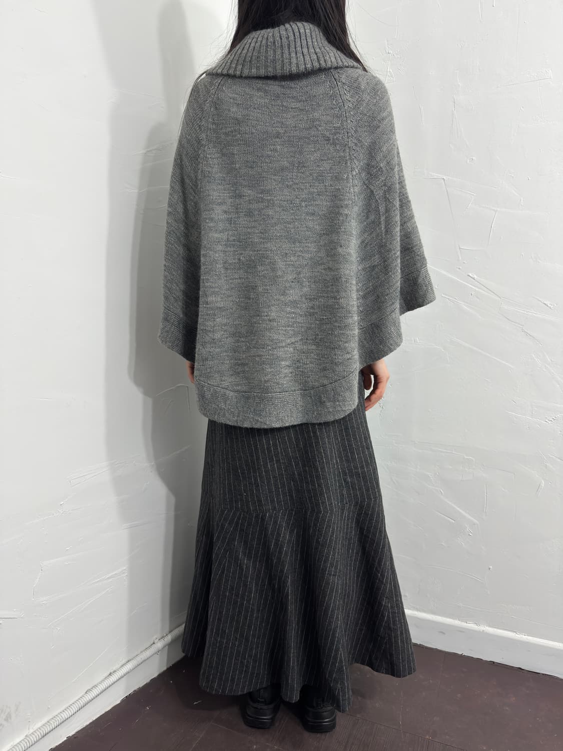 knit button cape 상품이미지5