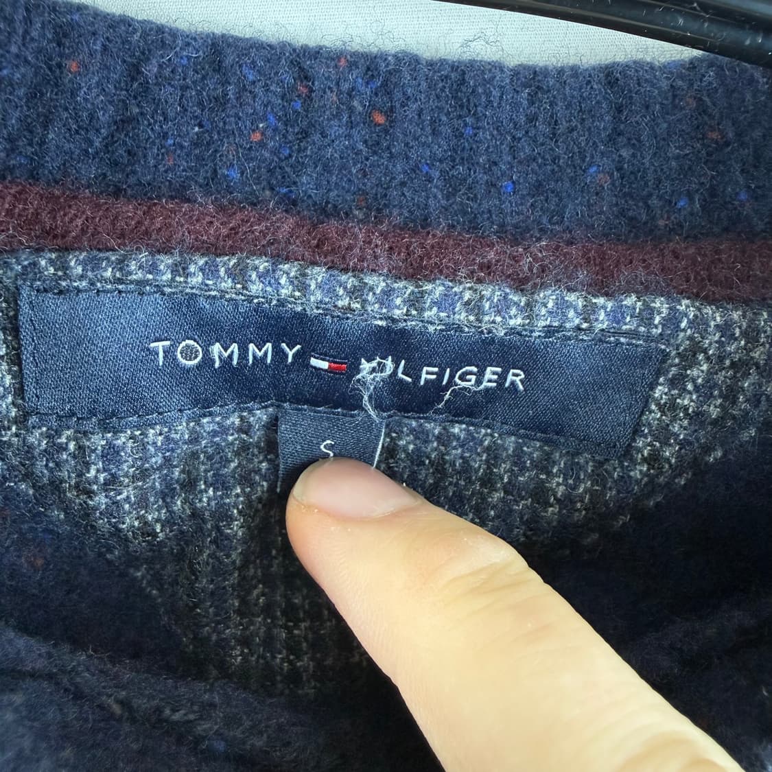 S) 타미힐피거 우먼스 울 라운드 니트 네이비 상품이미지3