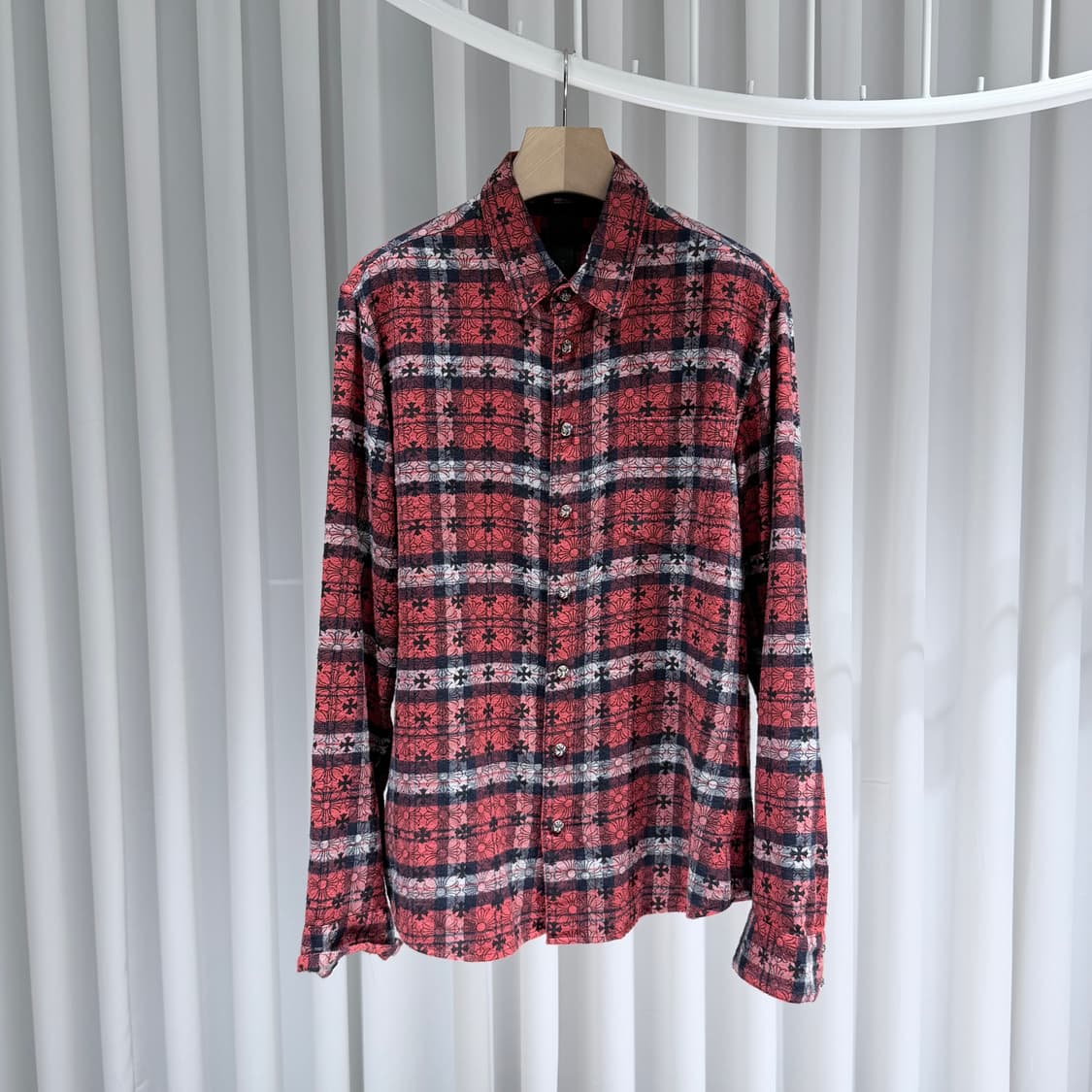 (A+/XL) / 크롬하츠 루즈앤리스 셔츠 자켓 레드 상품이미지1