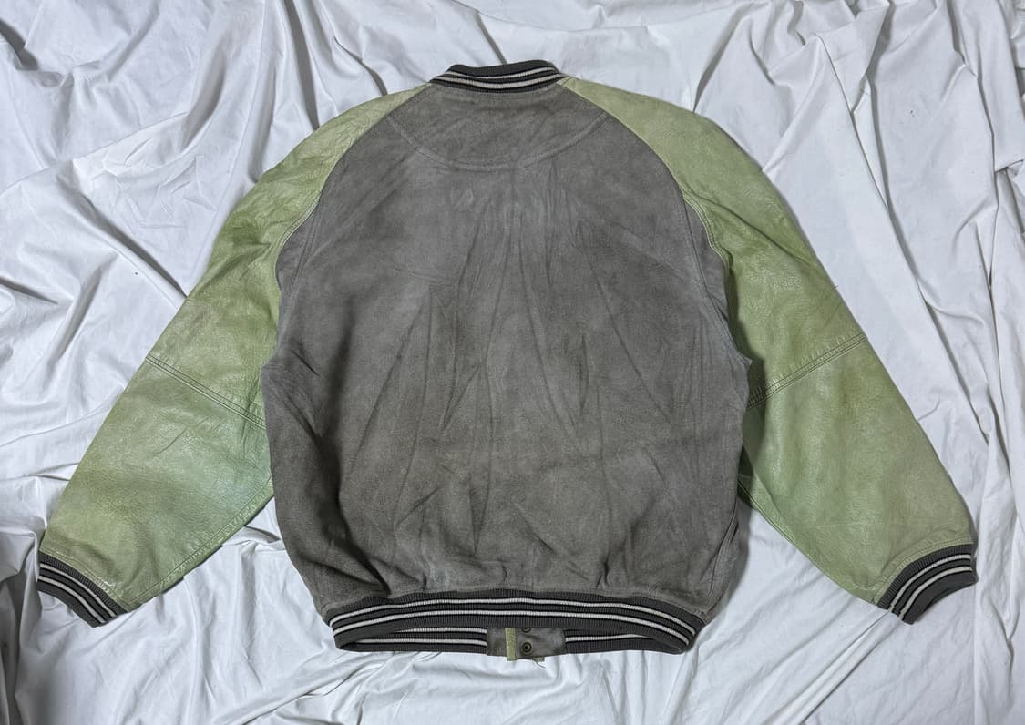 빈티지 스웨이드 소가죽 바시티 자켓 상품이미지2