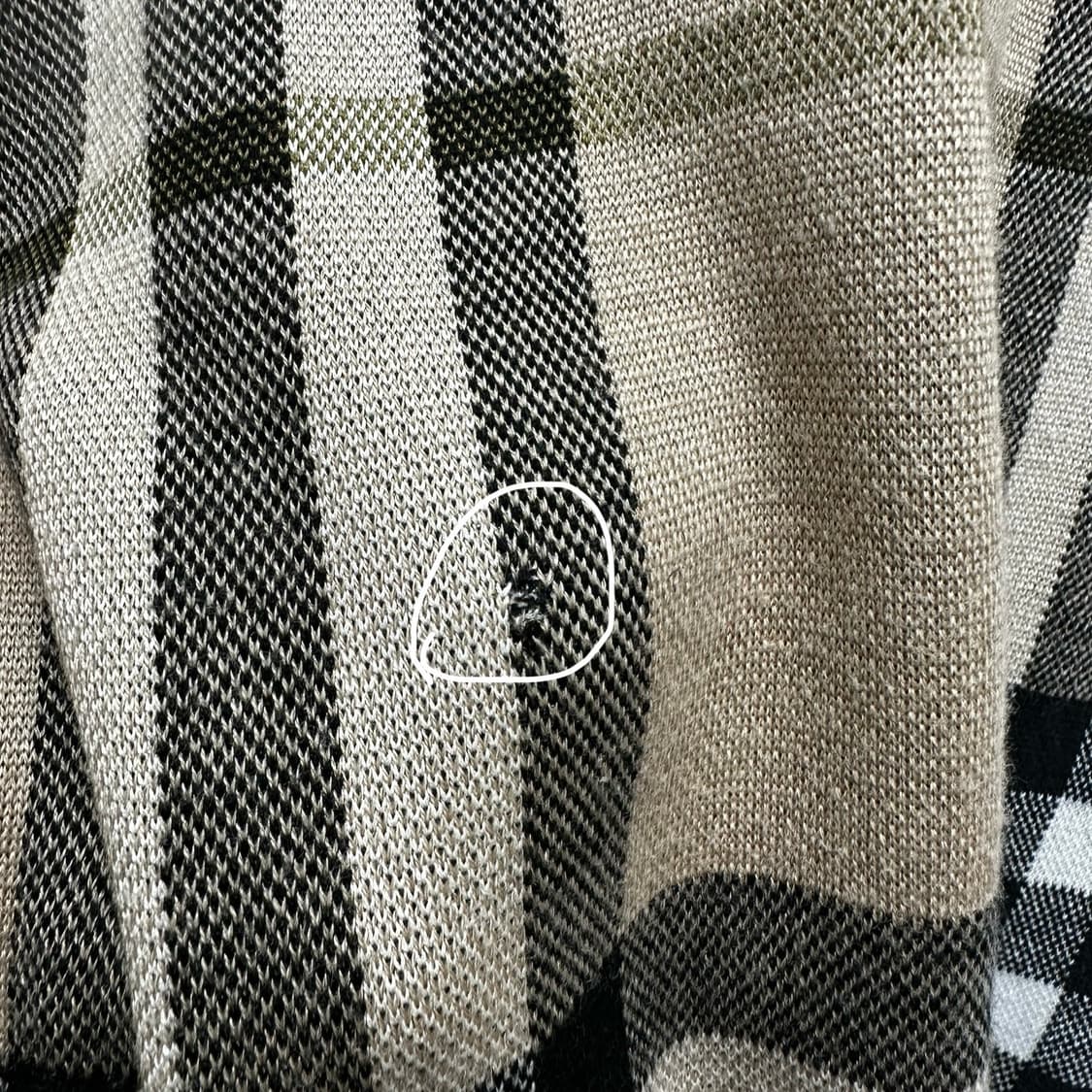 버버리 체크 니트 카라 반팔티 (95 100) 상품이미지9