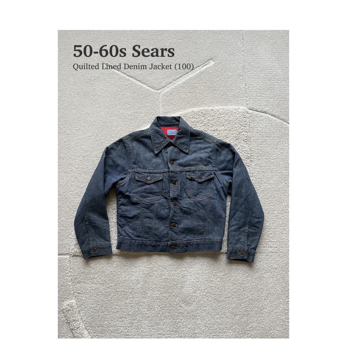 50-60s Sears 퀄팅 라이너 데님 자켓 (100) 상품이미지1