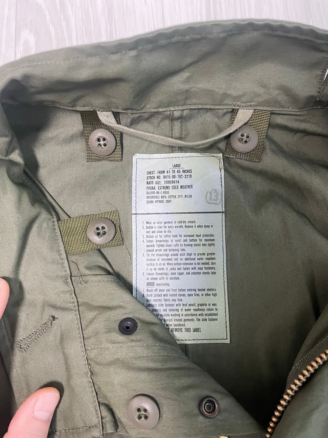 새상품 데드스탁 m65피쉬테일og selma 라지 상품이미지3