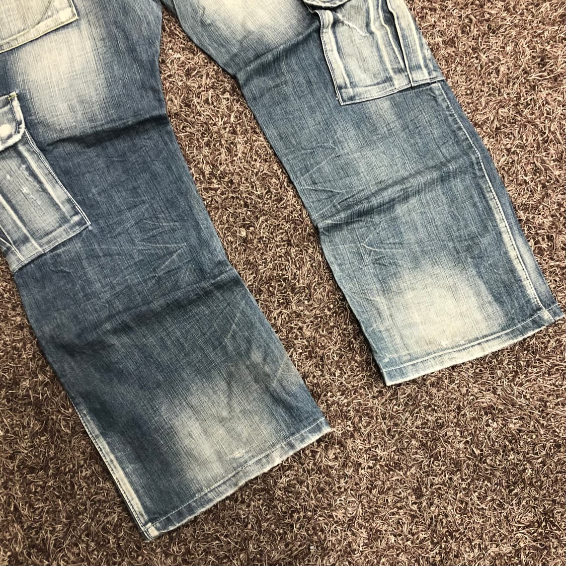 Kello Jeans 켈로 진스 워시드 와이드핏 카고 데님 팬츠  상품이미지6