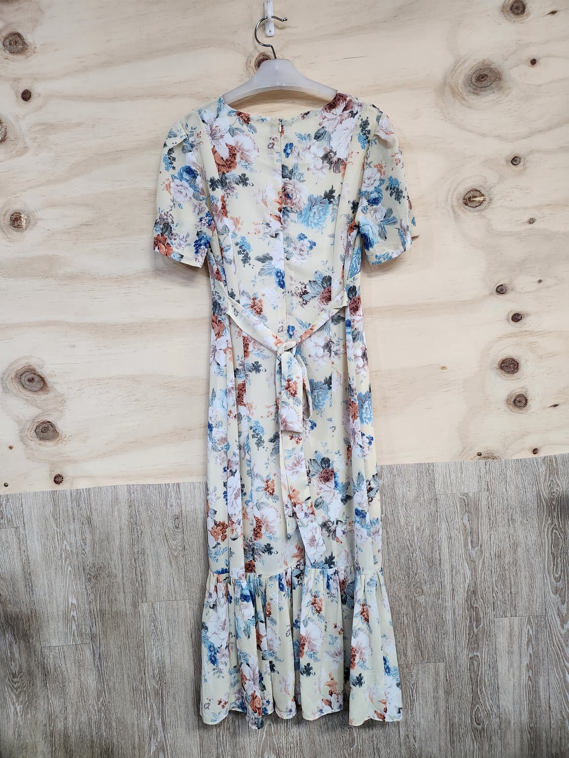 466) 시크라인 플라워 롱 쉬폰 원피스 상품이미지2