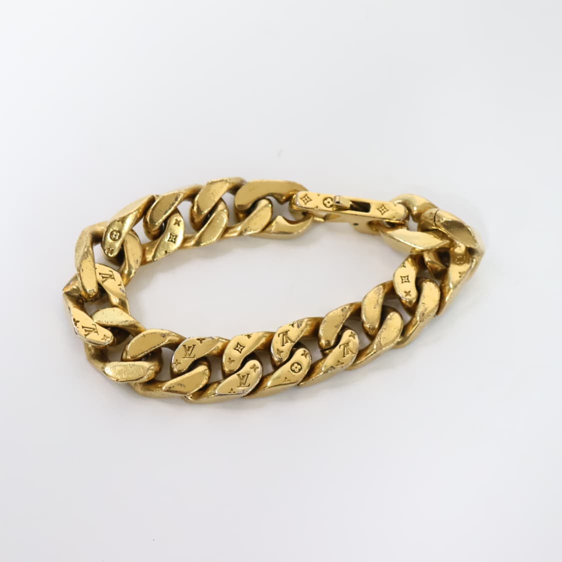 루이비통 모노그램 금장 체인 링크 팔찌 M 상품이미지5