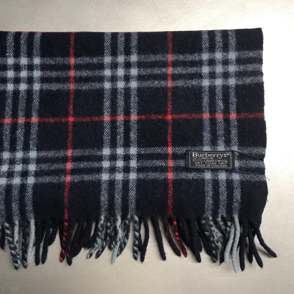 버버리 정품 램스울 머플러 네이비 상품이미지3