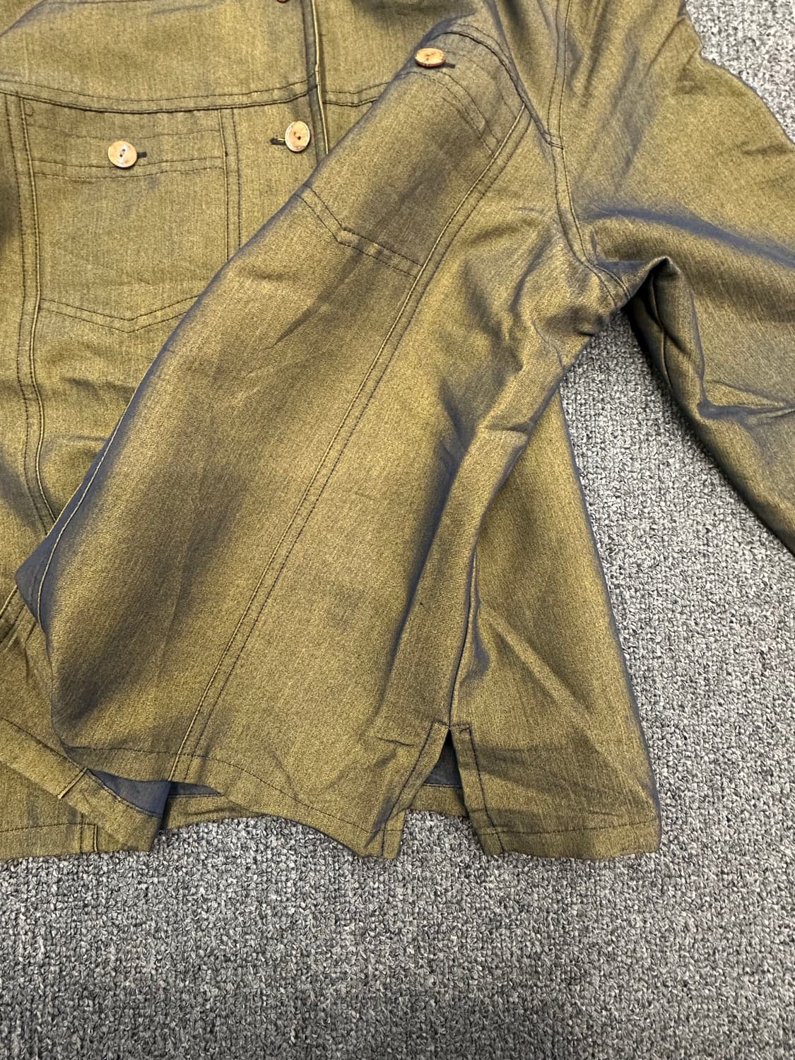 OS)Japanese vintage 여성 올리브 셔츠 자켓 상품이미지3