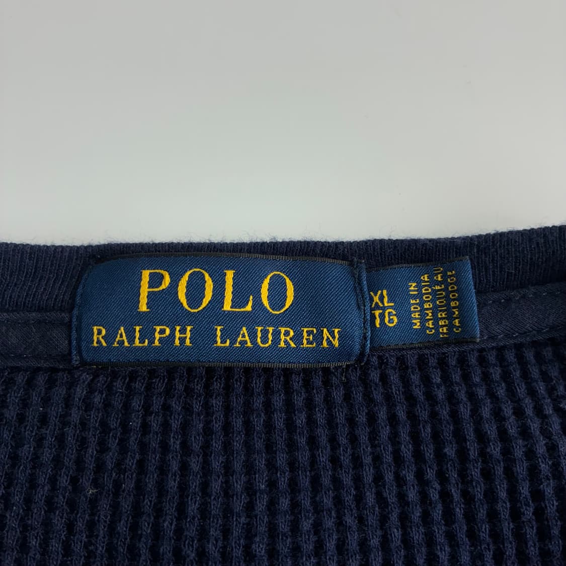 Polo  폴로 랄프로렌 자수 코튼 네이비 와플니트  상품이미지3