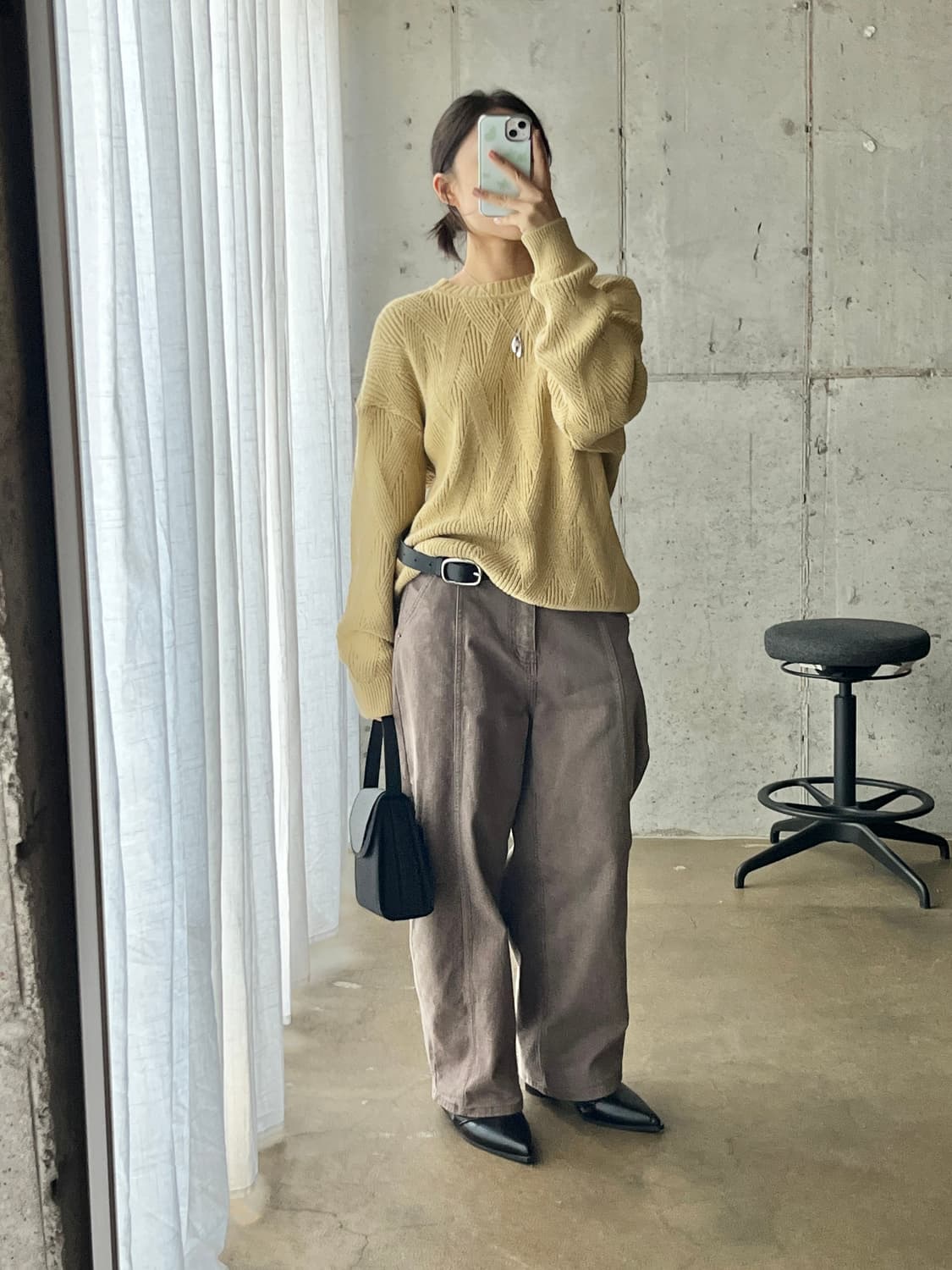 Courreges 꾸레쥬 더블펜던트 목걸이 상품이미지3