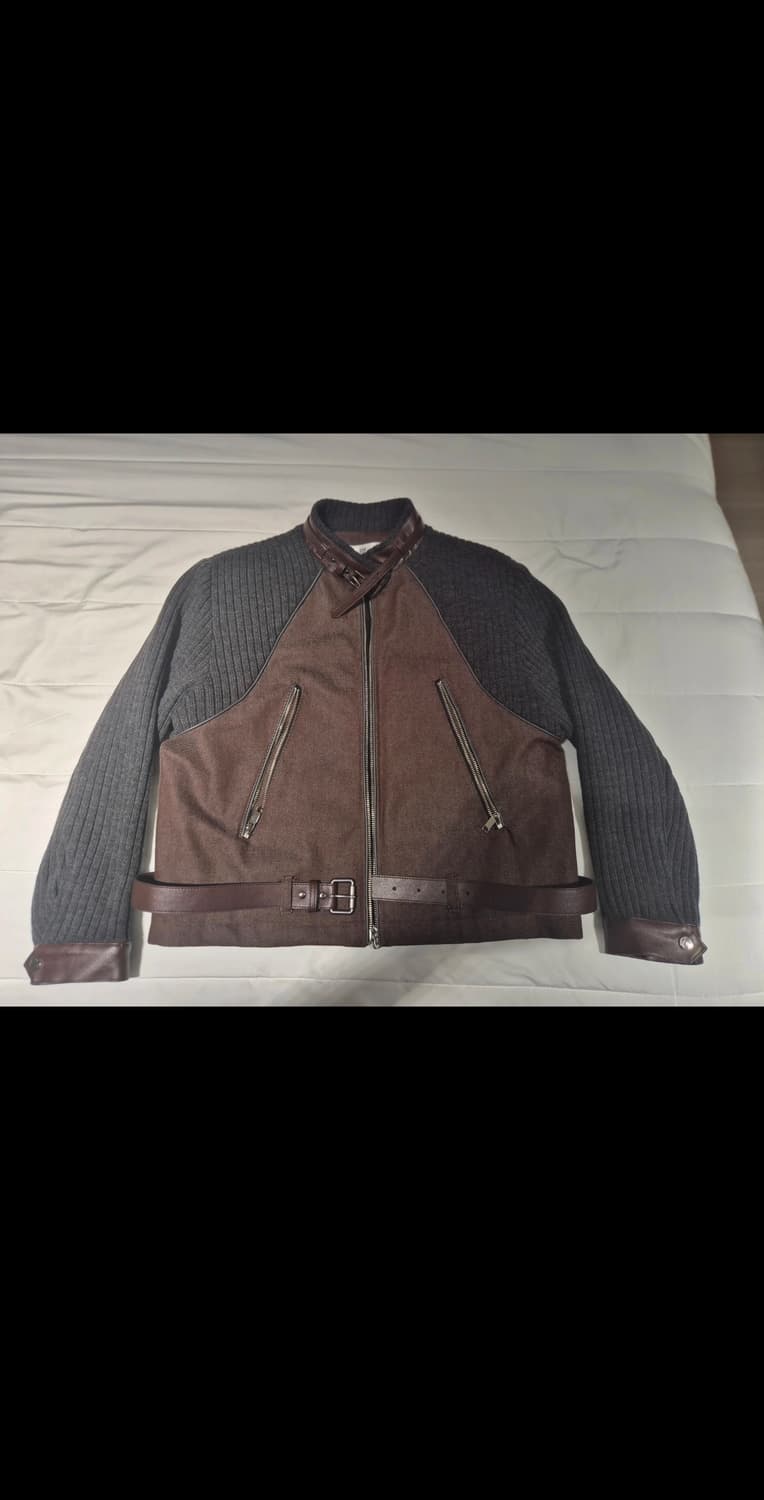 RSSC KNIT & DENIM BELTED BIKER JACKET 상품이미지3