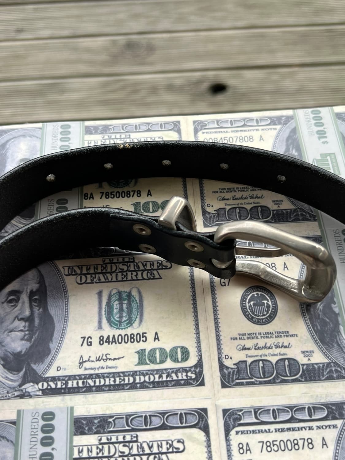 90's 이스탄테 베르사체 빈티지 스터드 레더 벨트 상품이미지5