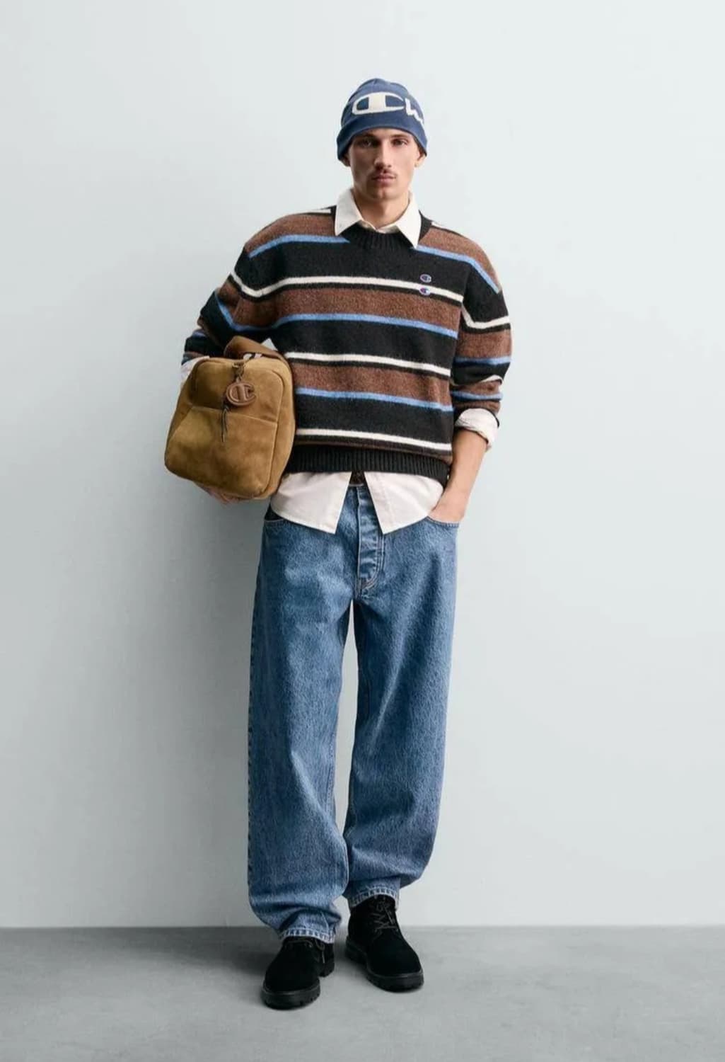 챔피온 X 자라 스트라이프 니트 M사이즈 상품이미지2