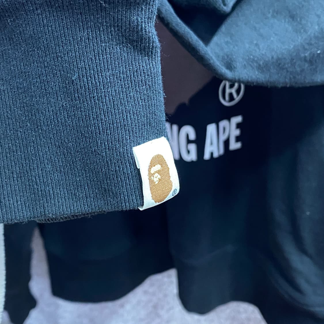 베이프 브라운빅로고 블랙 후드티 B3465 상품이미지3