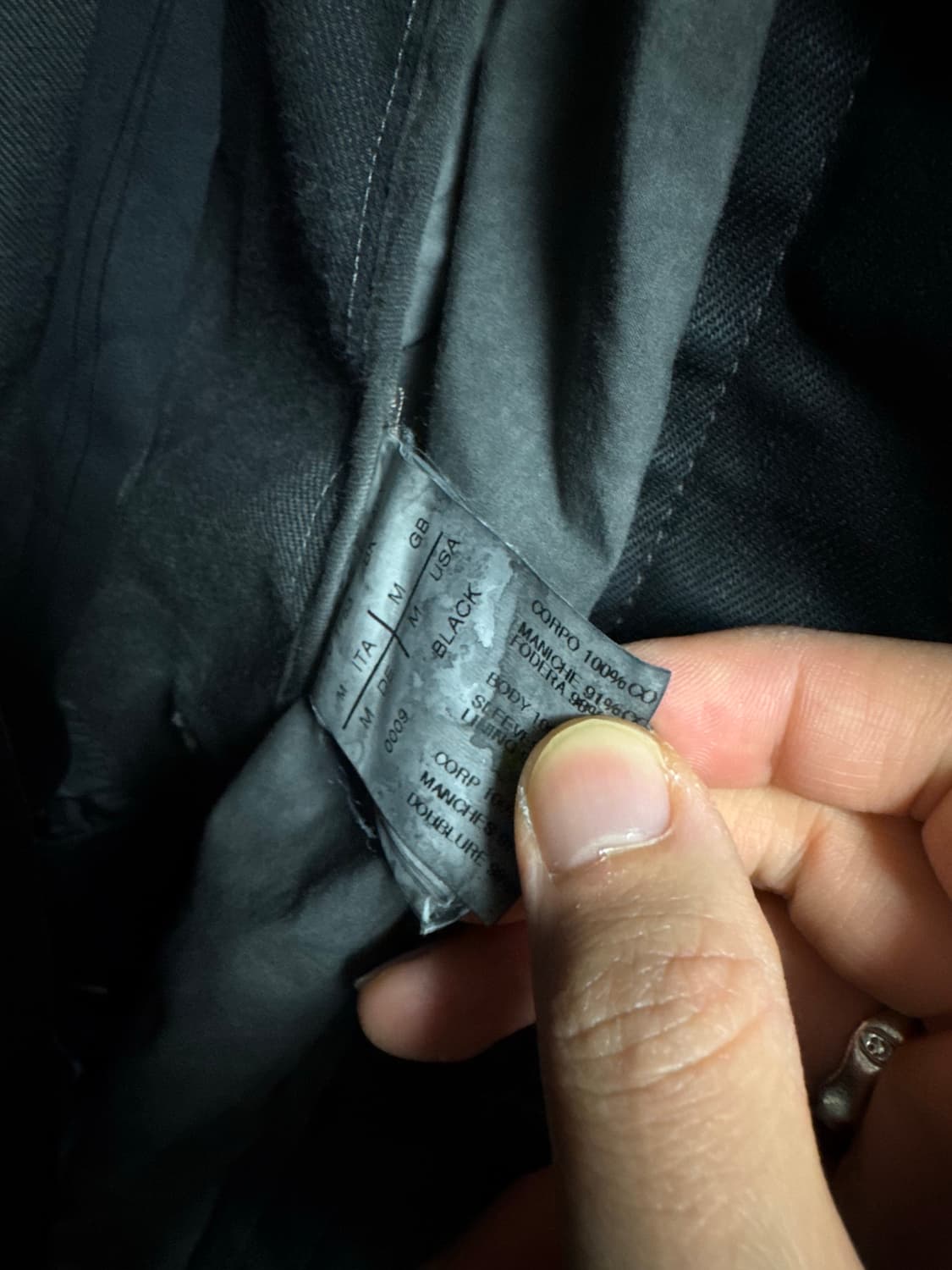 릭오웬스 사선 데님 자켓 m 상품이미지3