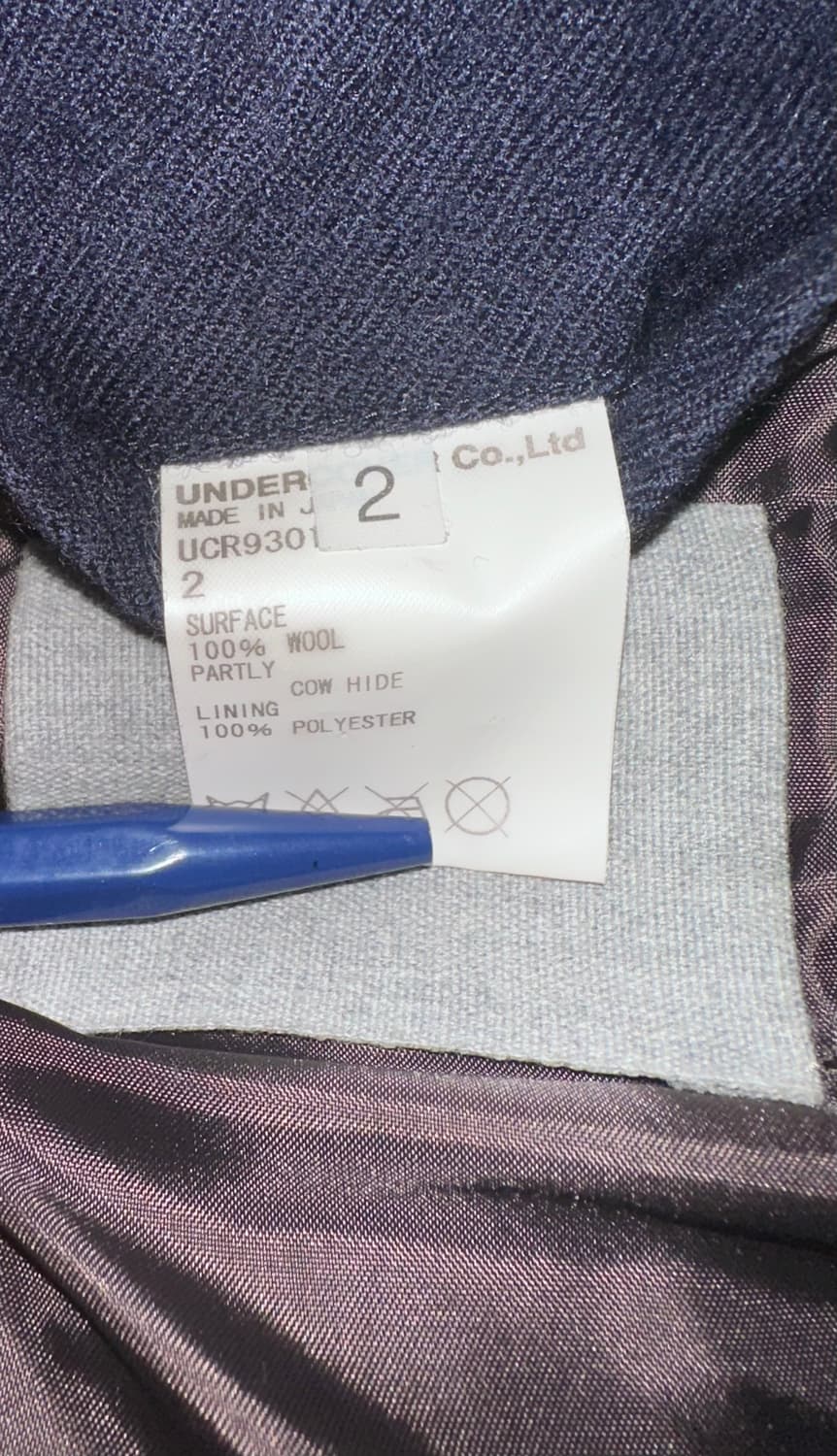 (2)언더커버 레더 칼라 슬림 울코트 상품이미지4