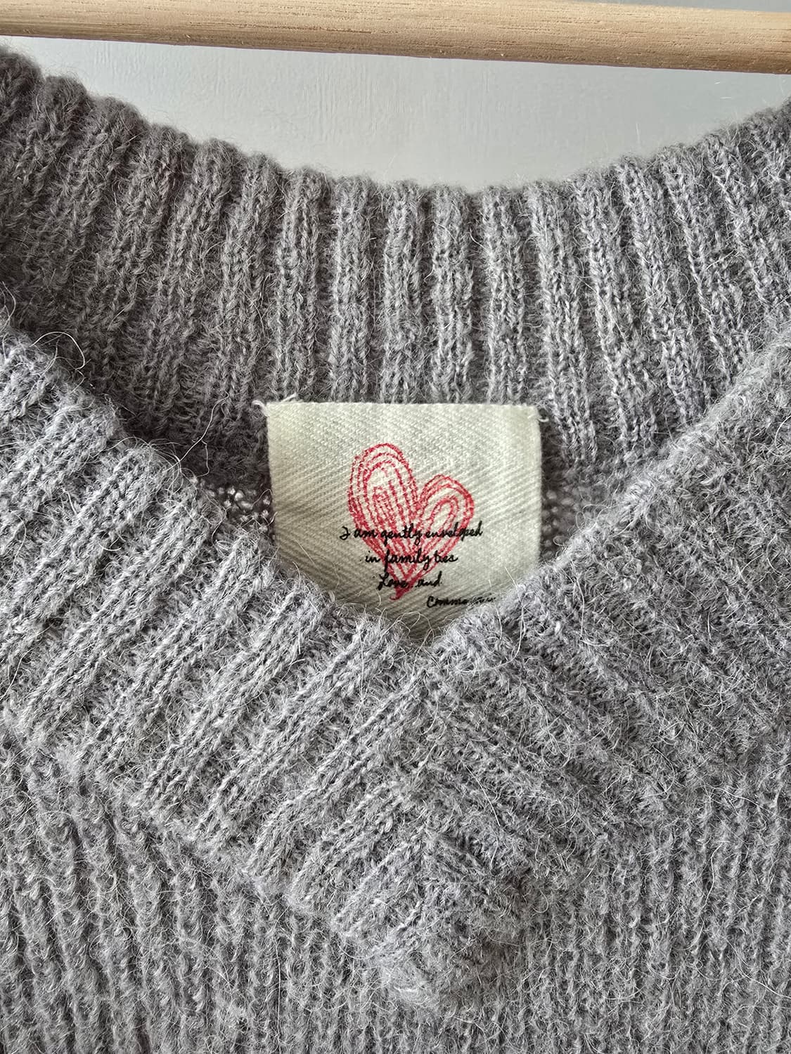 COMME CA ISM V넥 알파카 혼방 니트 상품이미지3