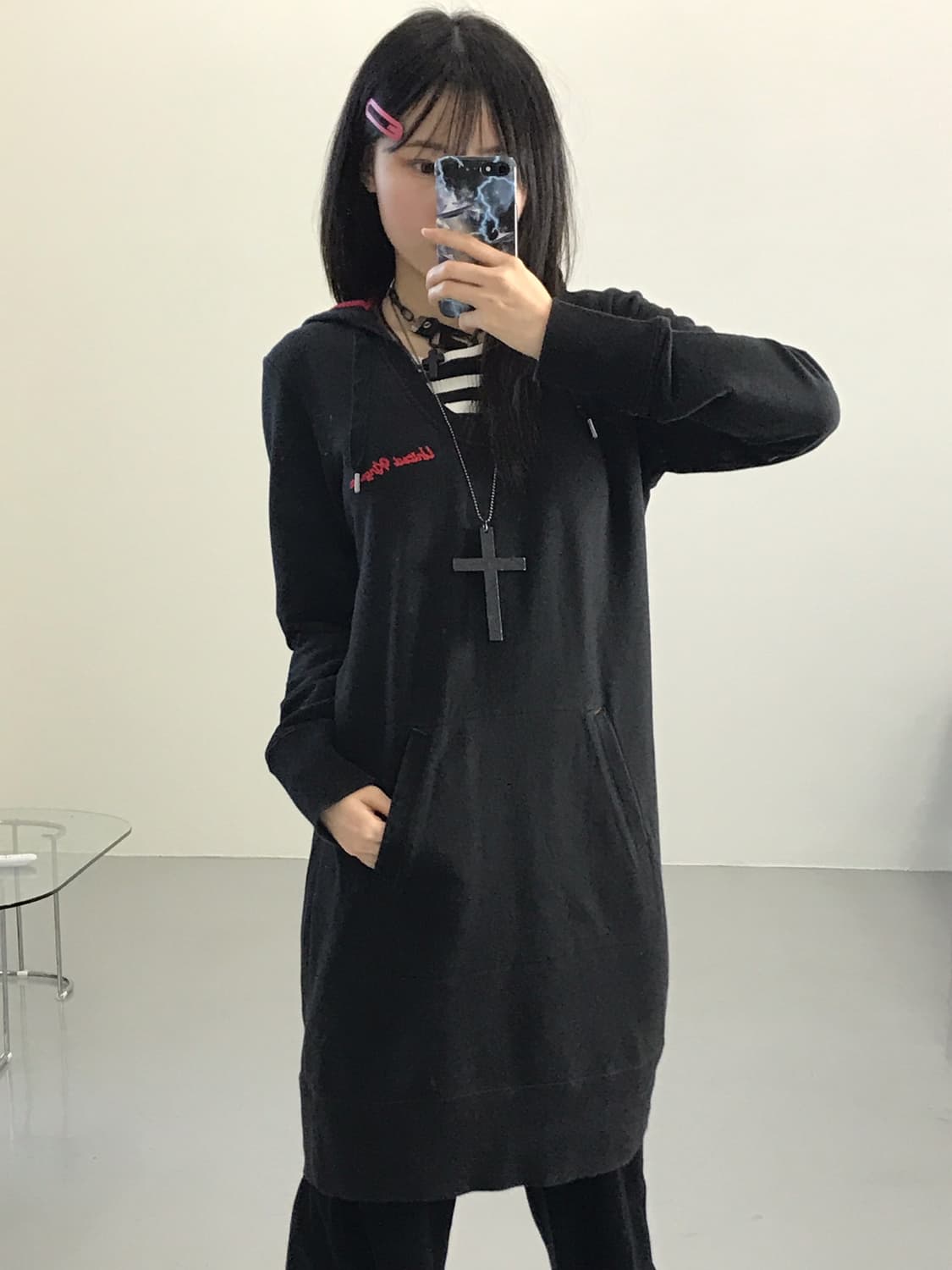 Jpn Y2k Midi Hoodie Onepiece 상품이미지2