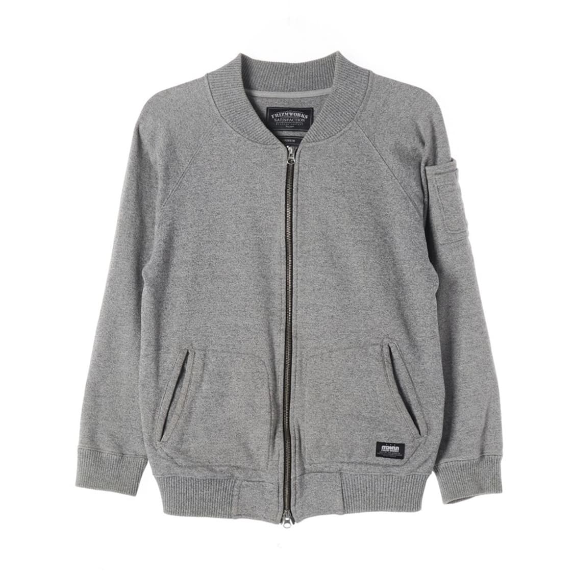 프리즘웍스 헤비웨이트 스웨트 MA-1 자켓 그레이 M 상품이미지1