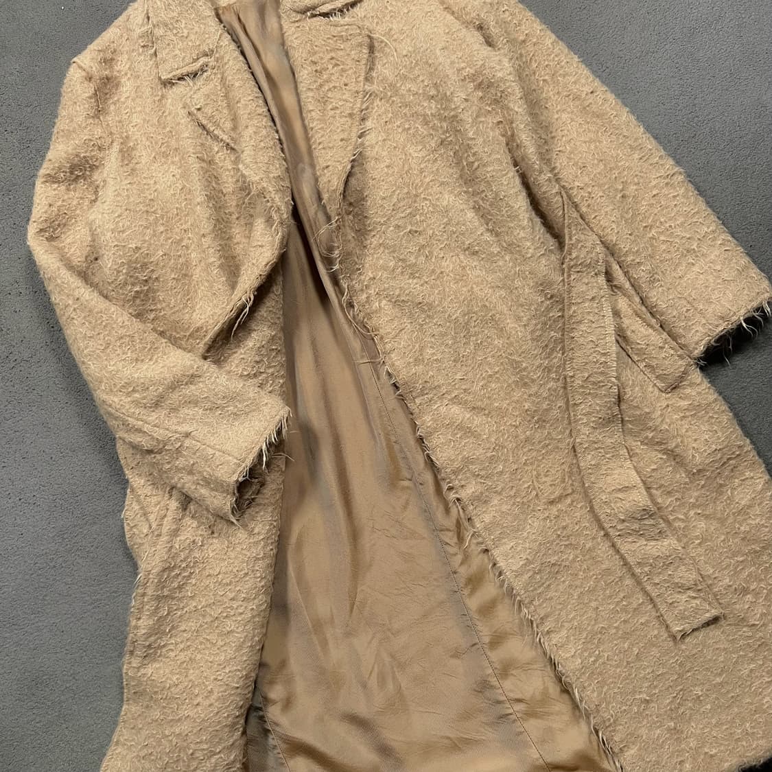 HELMUT LANG 헬무트랭 알파카 울 벨티드 로브코트 상품이미지2