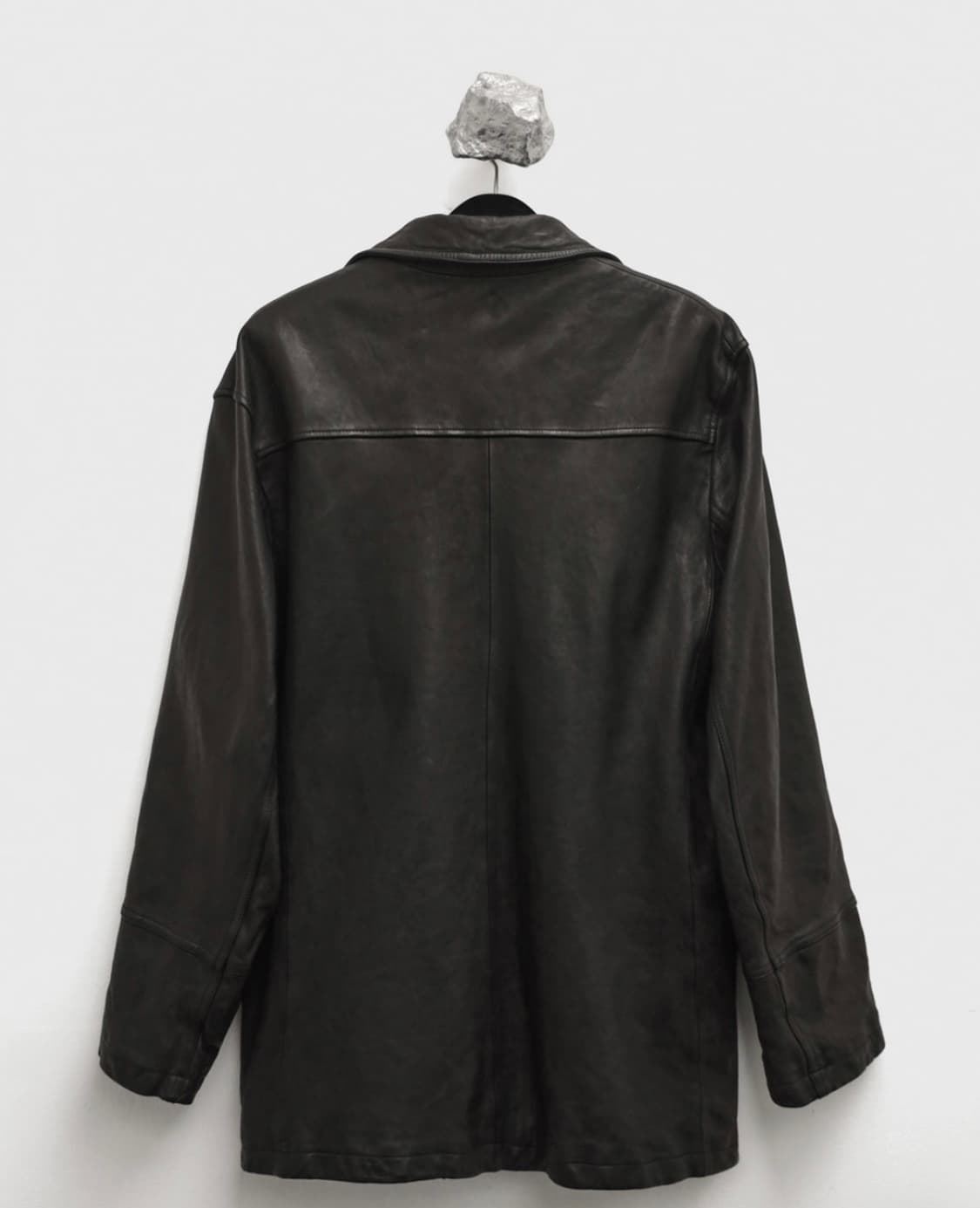 유스 워시드 레더 피코트 상품이미지1