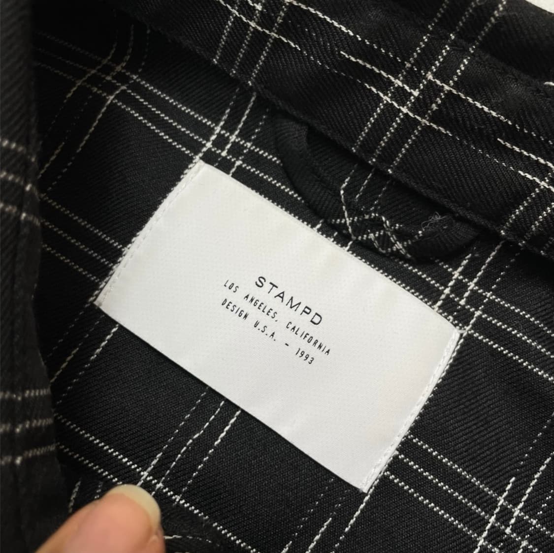 스탬피디 Stampd 블랙 체크 포켓 셔츠 S 상품이미지3