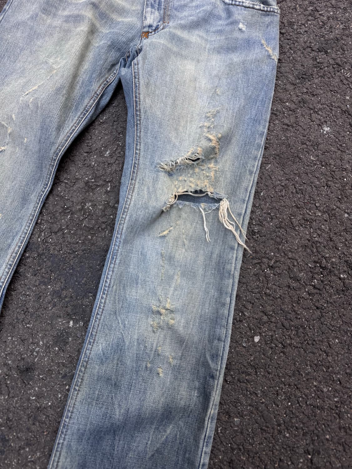 돌체앤가바나 디스트로이드 데미지 워싱 데님팬츠  상품이미지6