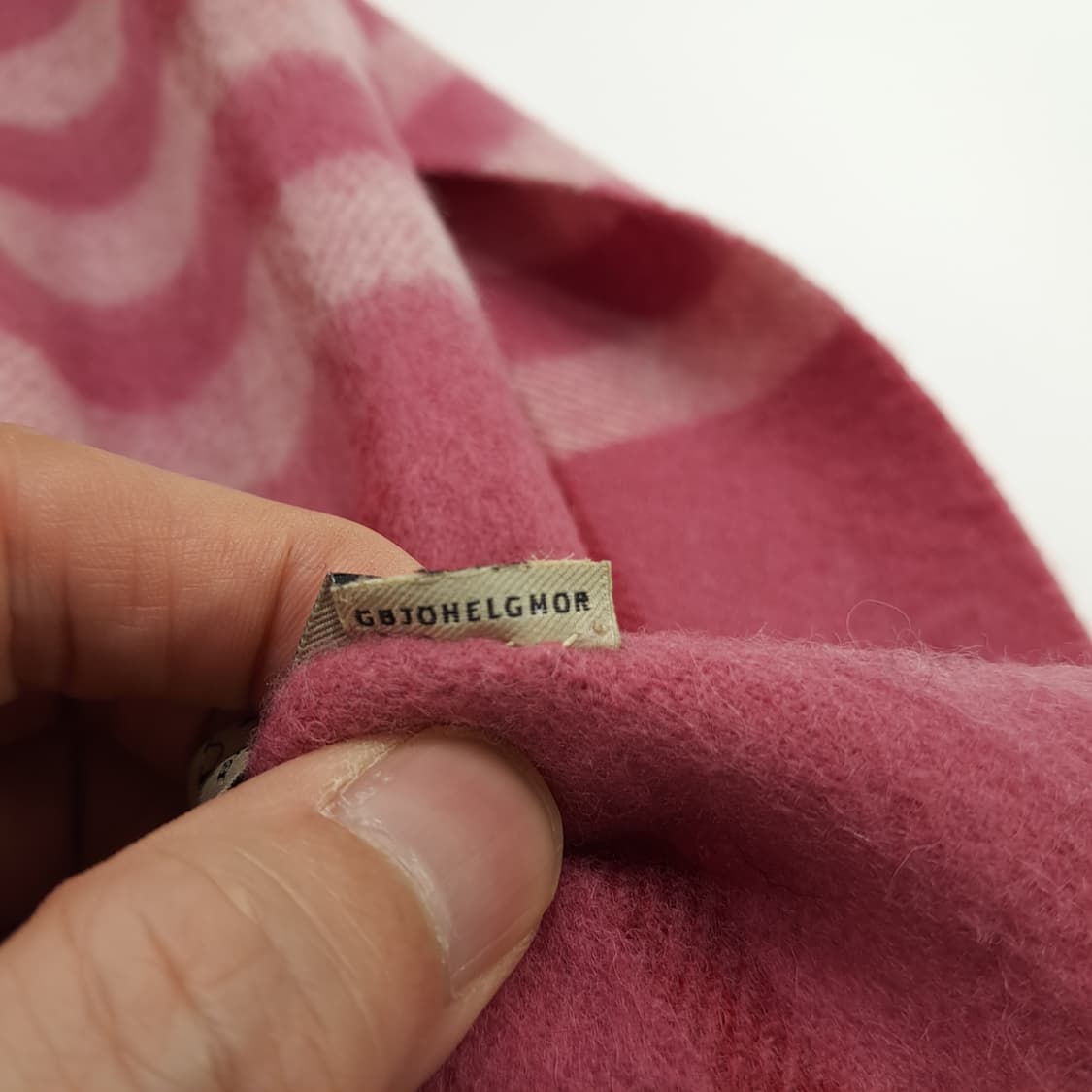 MX159 버버리 핫핑크 자이언트 노바체크 램스울 목도리 머플러 상품이미지5