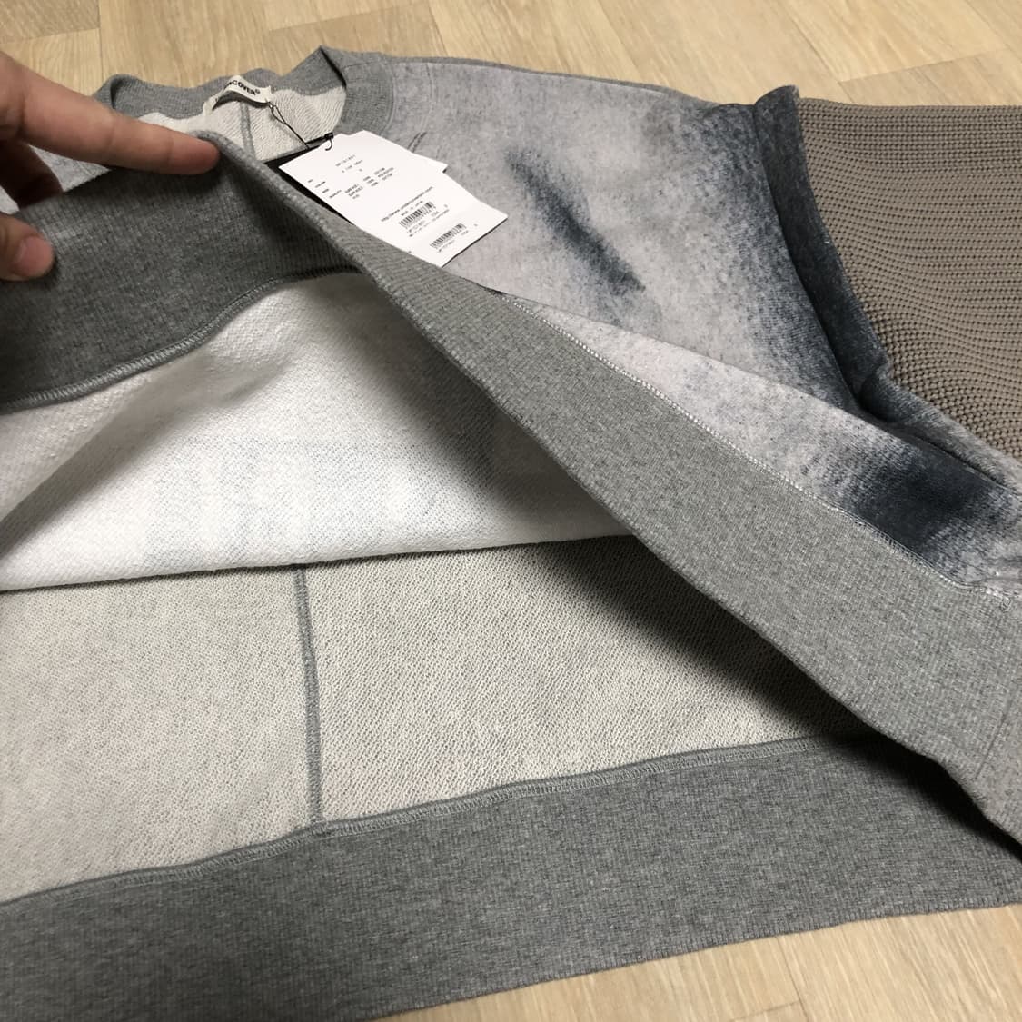 (3) 새상품 언더커버 UNDERCOVER 슬로건 프린트 패널트 맨투맨 상품이미지8