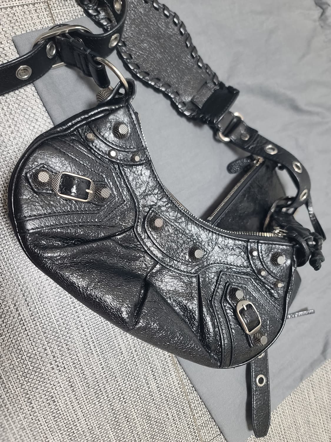 발렌시아가 르카골xs 블랙 은장 숄더백 크로스백 상품이미지7