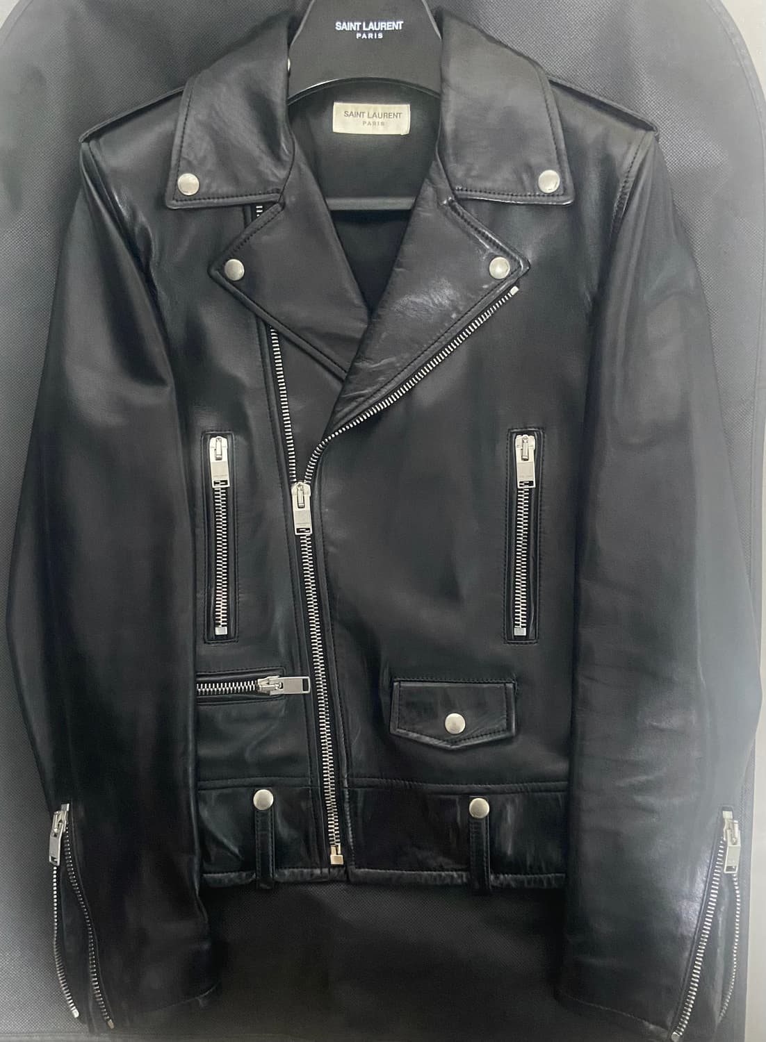 생로랑 14fw L01 46 에디시즌 라이더 가죽자켓 상품이미지1