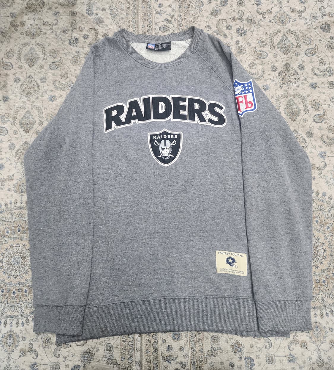 NFL 레이더스 맨투맨 그레이 2XL 상품이미지1