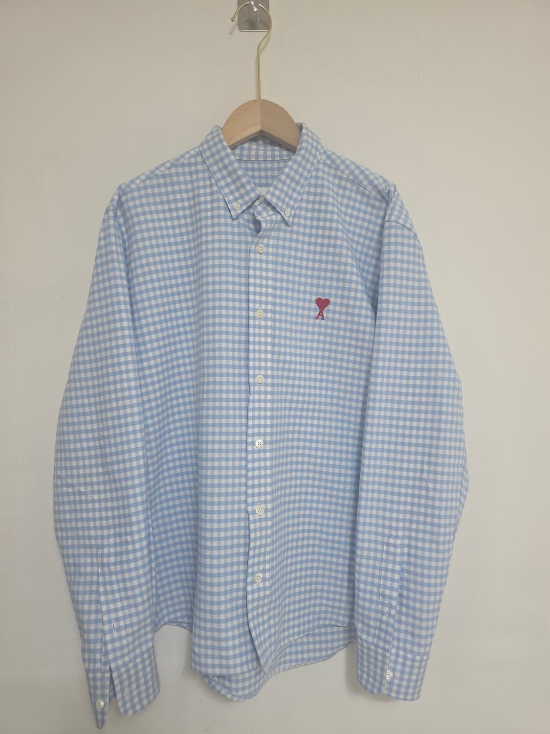 AMI 아미 깅엄 체크 셔츠 40 100~105 상품이미지3